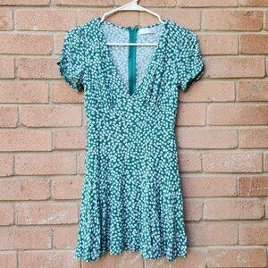 Hello Molly Mini Green Floral Dress Women's Size XS